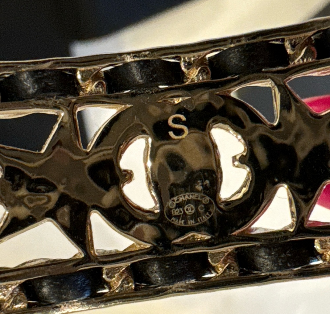 Chanel Coco Crush Crystal Studded Cuff Bracelet