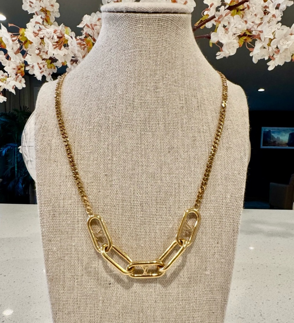 Louis Vuitton My Chain Link LV Logo Necklace