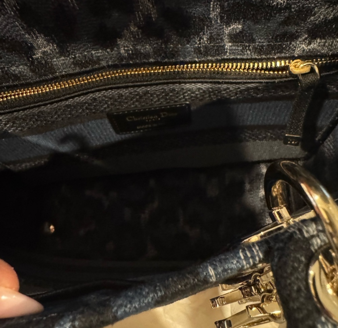 Dior Medium Embroidered Canvas Leopard Print Lady D Lite
