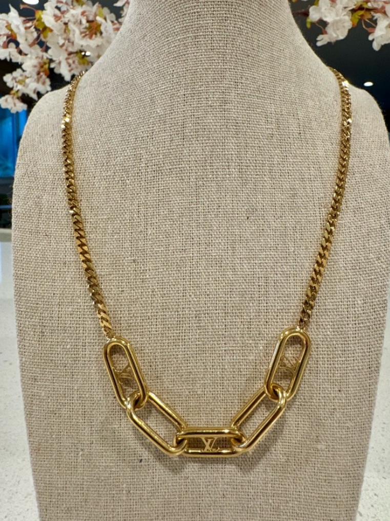 Louis Vuitton My Chain Link LV Logo Necklace