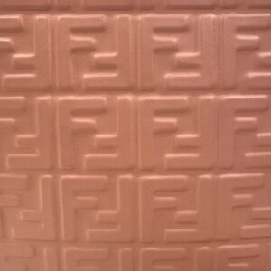 FENDI SUNSHINE EMBOSSED FF LEATHER TOTE BAG