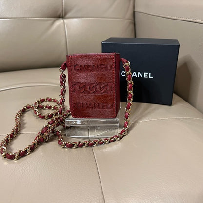 Chanel Ponyhair and leather lipstick bag