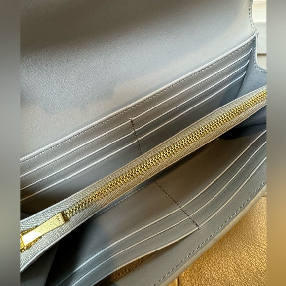 Celine Triomphe Large Flap Wallet in Shiny Calfskin