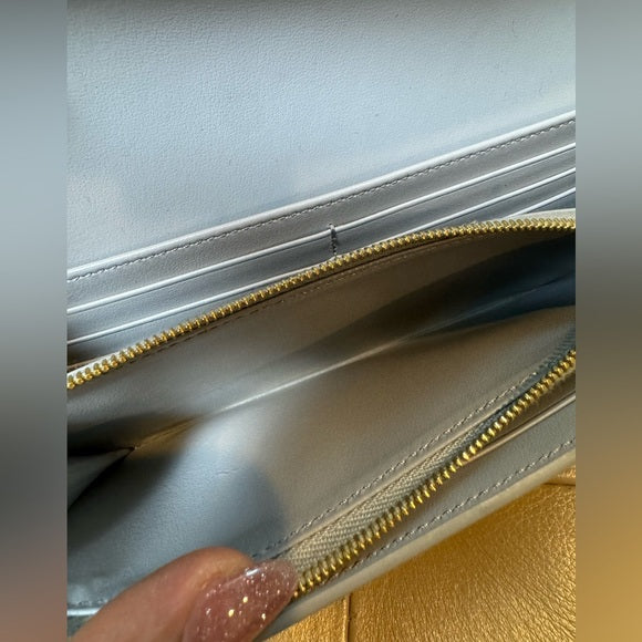 Celine Triomphe Large Flap Wallet in Shiny Calfskin