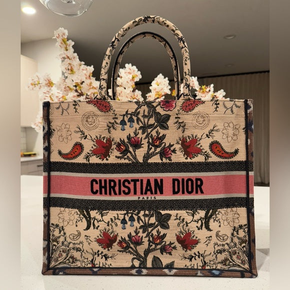 DIOR Large Floral Book Tote