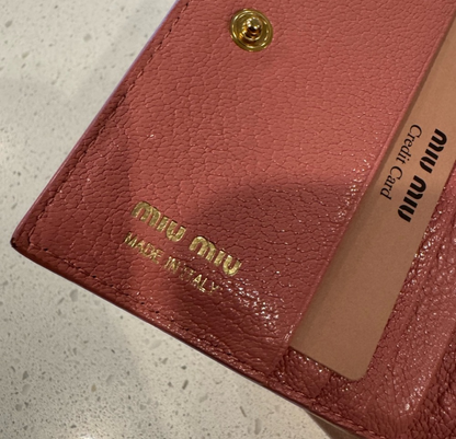 Miu Miu Bifold Pink Wallet
