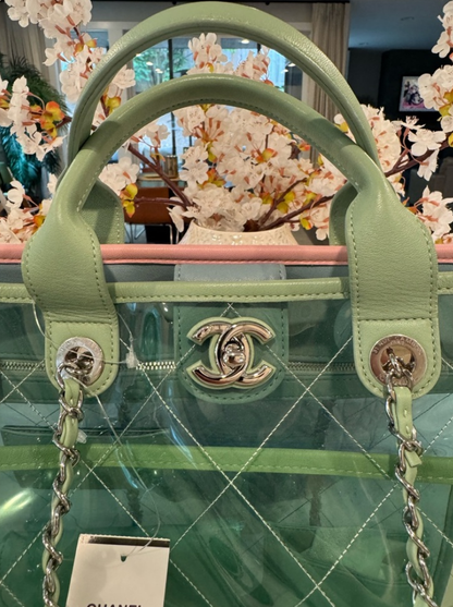 Chanel Coco Splash Large Tote Bag Multi color Clear