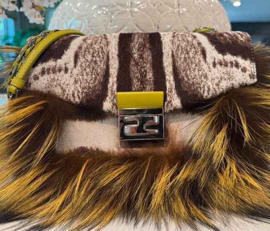 Ultra Rare Fendi Baguette with Leopard Print & Fur