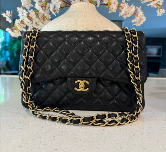 Chanel Caviar Jumbo Double Flap Bag