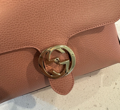 Gucci Pink Interlocking G Top Handbag