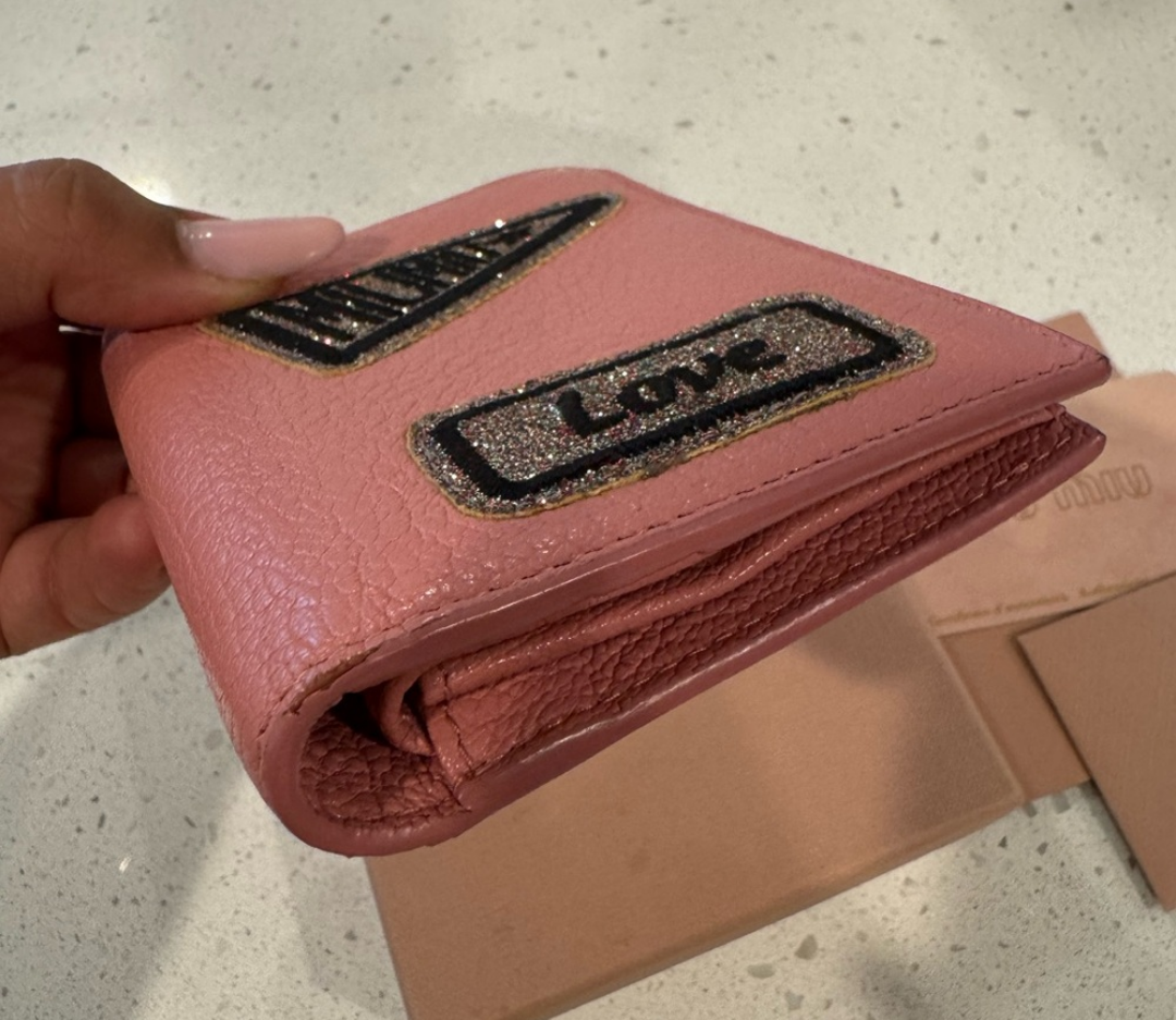 Miu Miu Bifold Pink Wallet