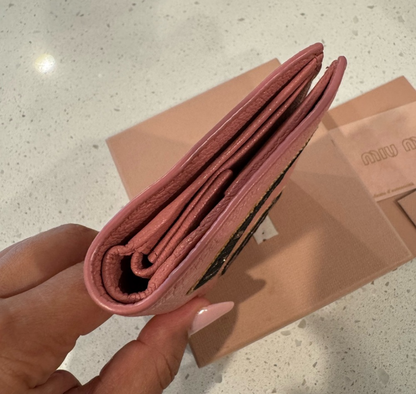 Miu Miu Bifold Pink Wallet