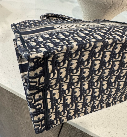 DIOR Blue Trotter Large Book Tote