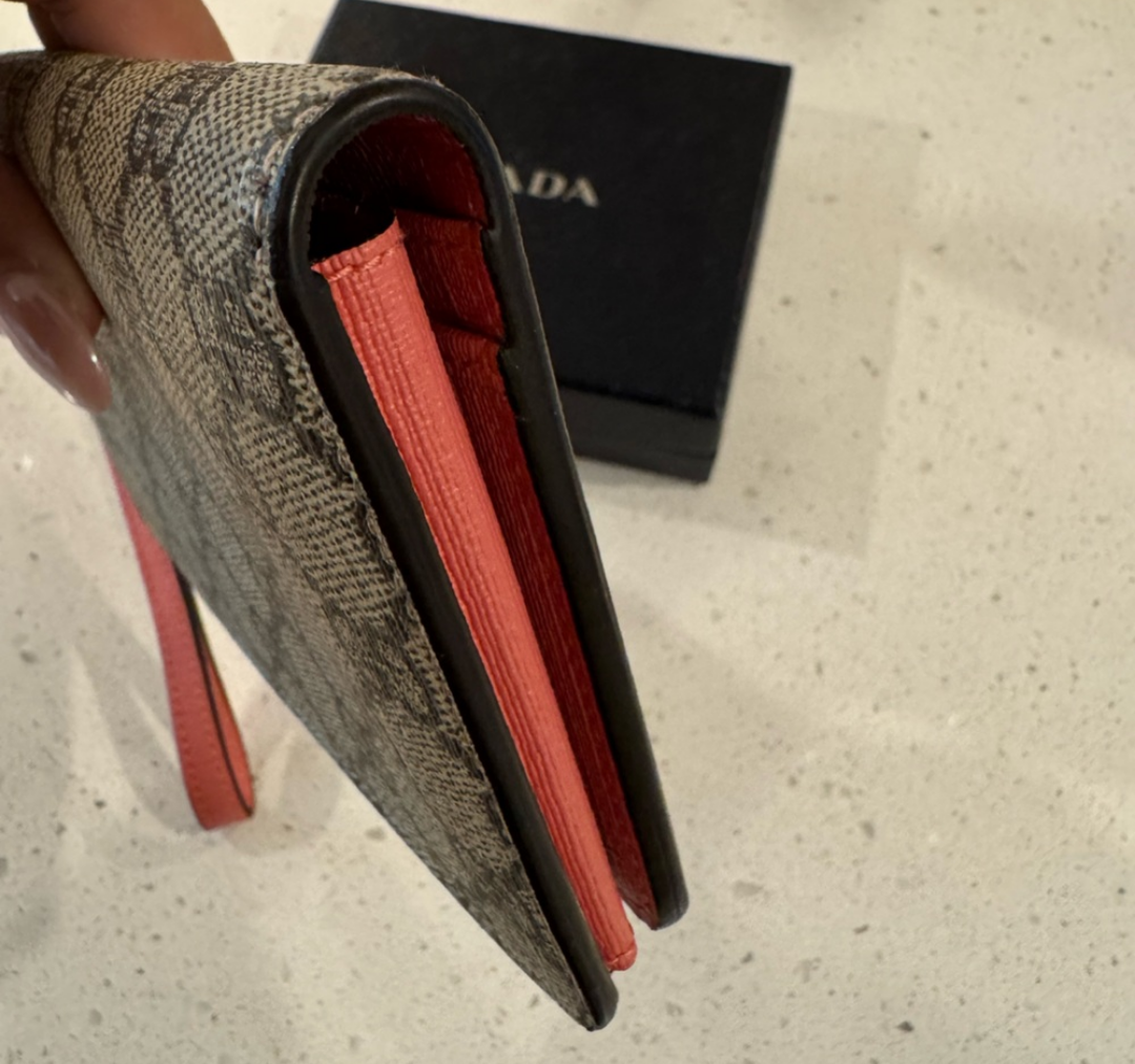Gucci GG Supreme Monogram Embroidered Face Wristlet