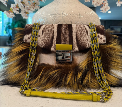 Ultra Rare Fendi Baguette with Leopard Print & Fur