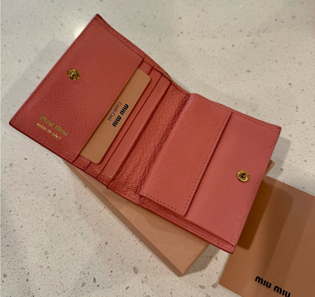 Miu Miu Bifold Pink Wallet