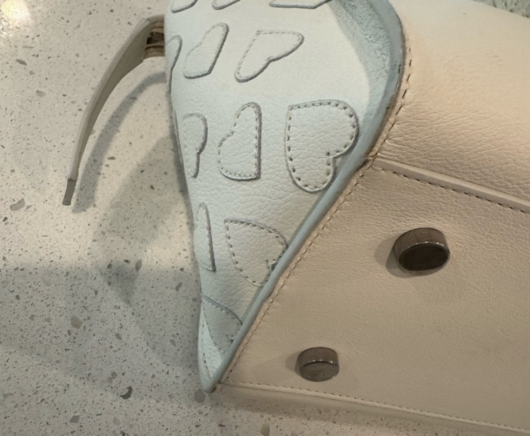 Saint Laurent Cabas Hearts Logo Bag