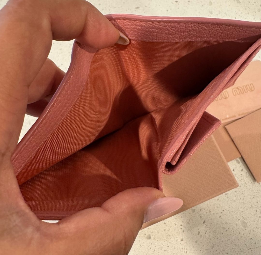 Miu Miu Bifold Pink Wallet