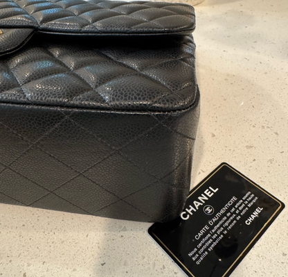 Chanel Caviar Jumbo Double Flap Bag