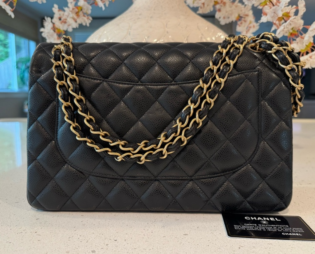 Chanel Caviar Jumbo Double Flap Bag