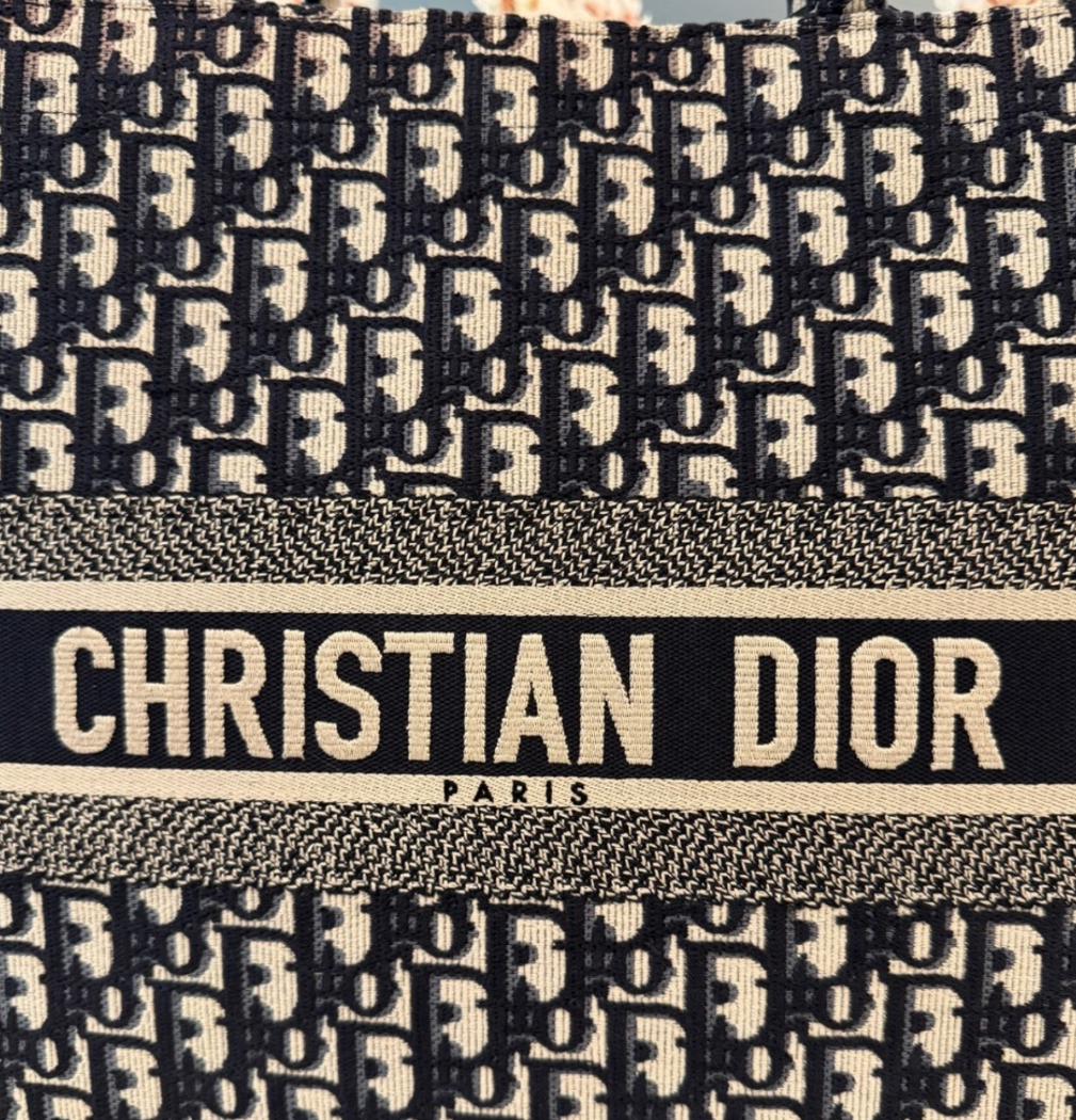 DIOR Blue Trotter Large Book Tote