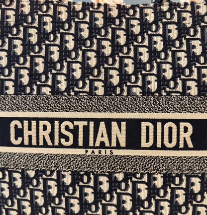 DIOR Blue Trotter Large Book Tote