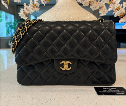 Chanel Caviar Jumbo Double Flap Bag