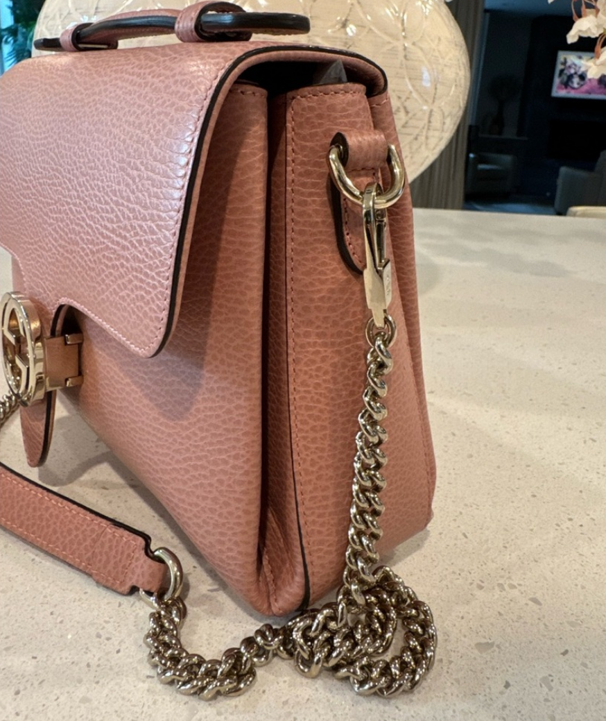 Gucci Pink Interlocking G Top Handbag