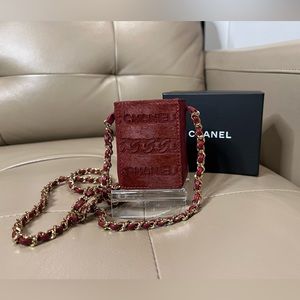 Chanel Ponyhair and leather lipstick bag