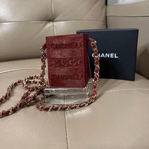 Chanel Ponyhair and leather lipstick bag