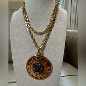 Authentic Chanel  Medallion Chain Necklace